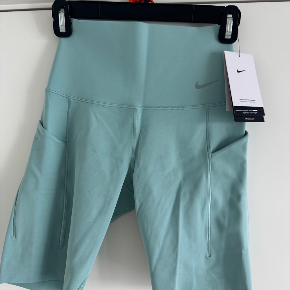Nike Blue Bike Shorts High-Waisted Stretch